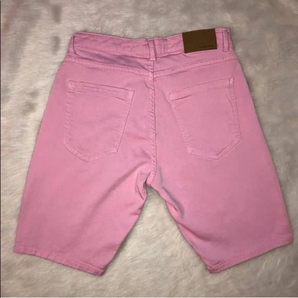 Zara Shorts Zara Man Shorts Size 3 Bermuda Pink Stretch Golf Walking Party Mens Poshmark